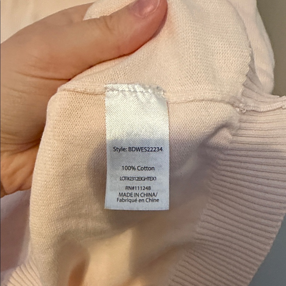 Barefoot Dreams Sunbleached Boatneck Pullover Pale Pink - Picture 7 of 10